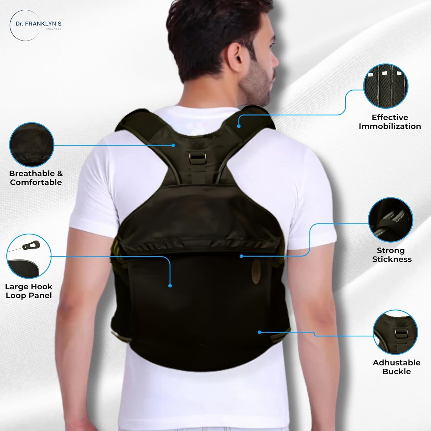 Adjustable TLSO Back Brace Posture Corrector for Men Woman Thoracic Spine Brace for Upper Lower Back Pain Relief Shoulder Straightener, Scoliosis, Hunchback, Hump, Sciatica, Herniated Disc